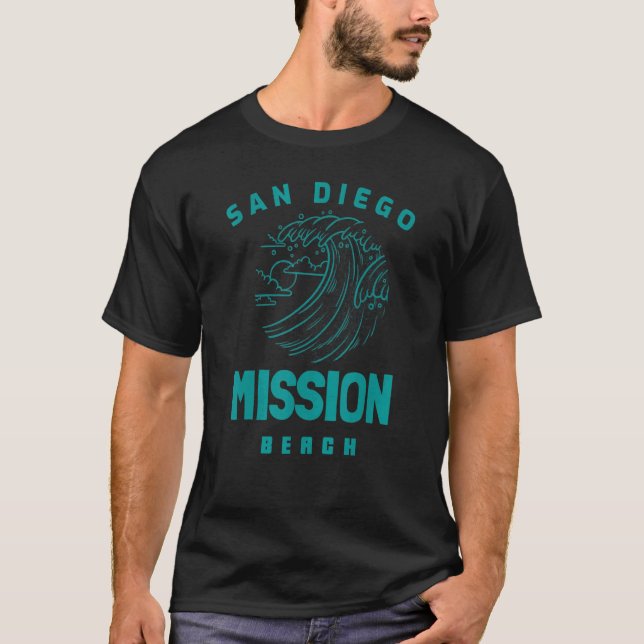 T-shirt Beautiful Mission Beach San Diego California (Devant)