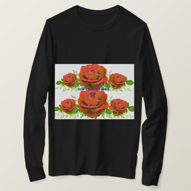 T-shirt Beautiful Red Roses Bouquet Photography | Romantic (Design devant)