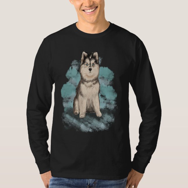 T-shirt Beautiful Siberian Husky (Devant)