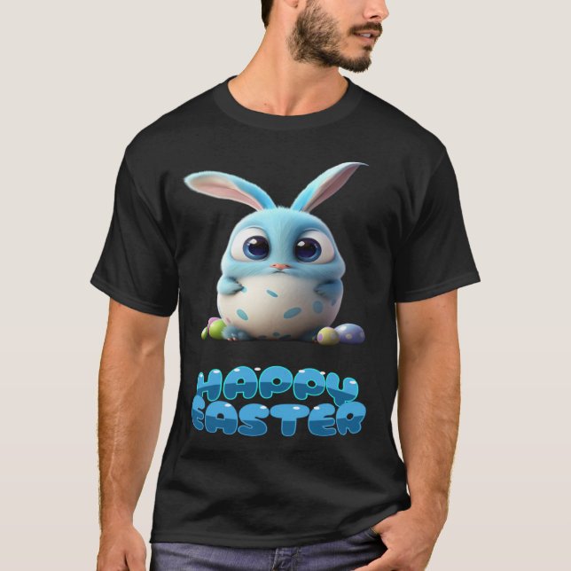 T-shirt beautiful sweet happy Easter bunny (Devant)