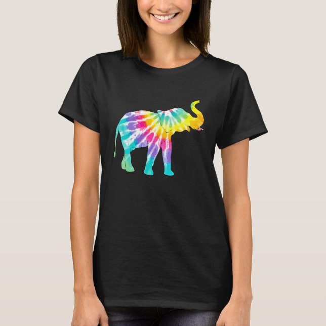 T-shirt Beautiful Tie Dye Elephant (Devant)