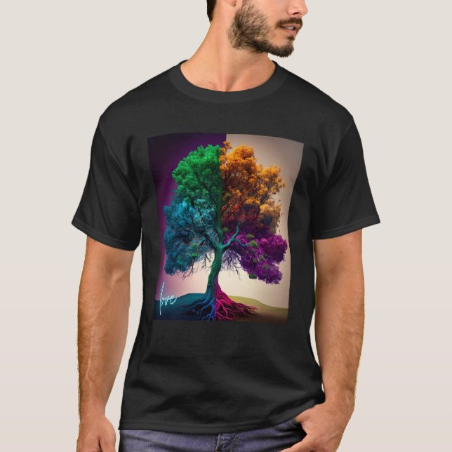 T-shirt Beautiful Vibrant Tree Nature s Beauty  7 (Devant)