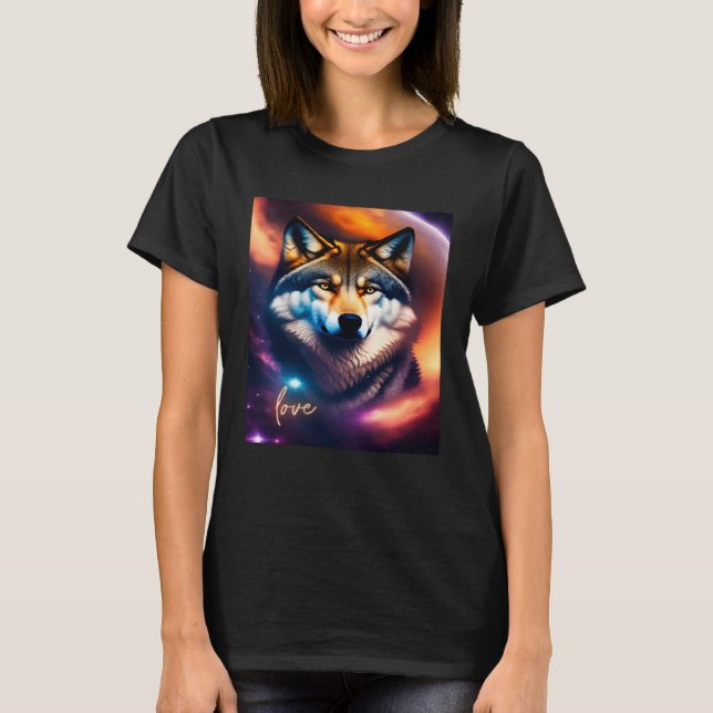 T-shirt Beautiful Vibrant Wolf Nature s Beauty  4 (Devant)