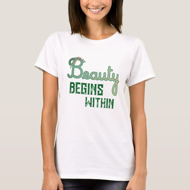 T-shirt Beauty Botanical Typography (Devant)