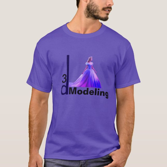 T-shirt Beauty Cinderella 3D Modeling - (Devant)