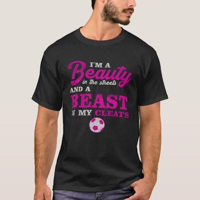 T-shirt Beauty In Street Beast In My Cleats Softball Mom B (Devant)