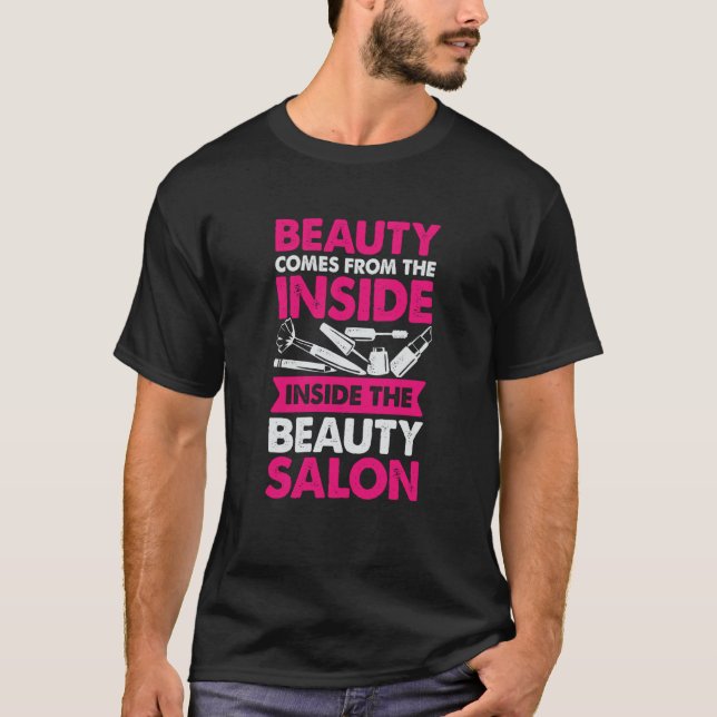 T-shirt Beauty Salon for a Makeup Artist (Devant)