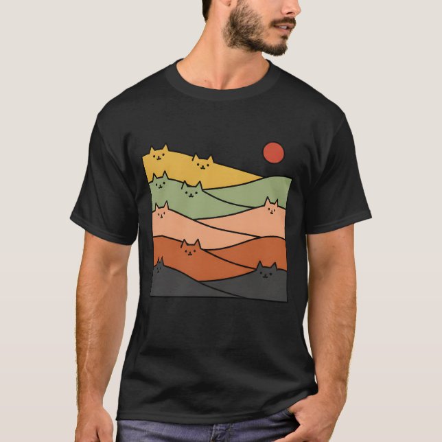 T-shirt beaux chats des montagnes (Devant)