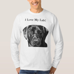 T-shirt Beaux hommes noirs de Labrador supérieurs