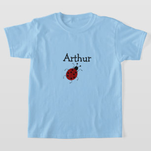 T-shirt Beaux ladybugs colorés, charme de chance personnal