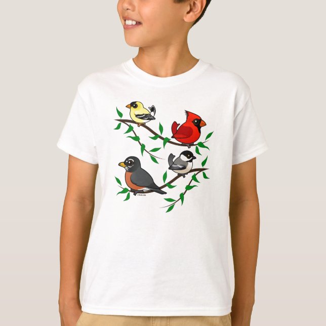 T-shirt Beaux oiseaux Jardins (Devant)