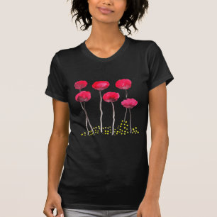 T-shirt Beaux pavots d'aquarelle
