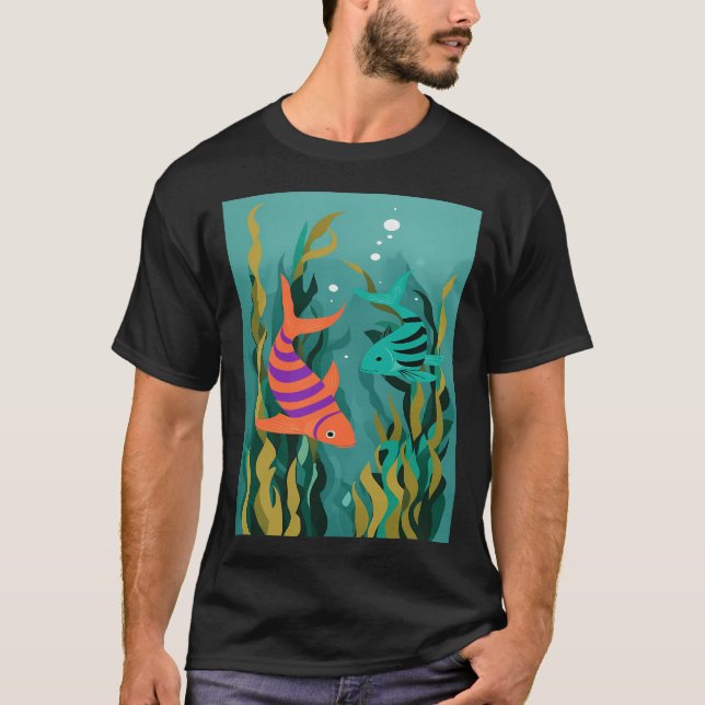 T-shirt Beaux poissons colorés (Devant)