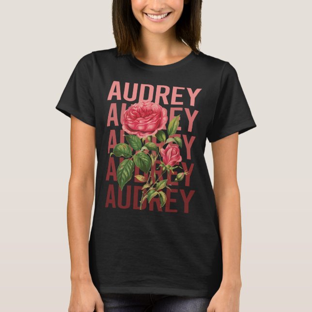 T-shirt Beaux Roses - Audrey Nom (Devant)