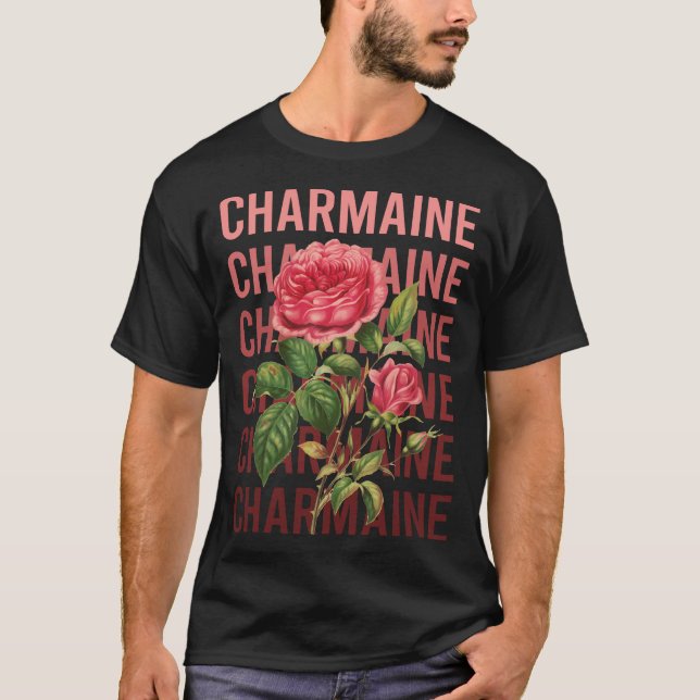T-shirt Beaux Roses - Charmaine Nom (Devant)