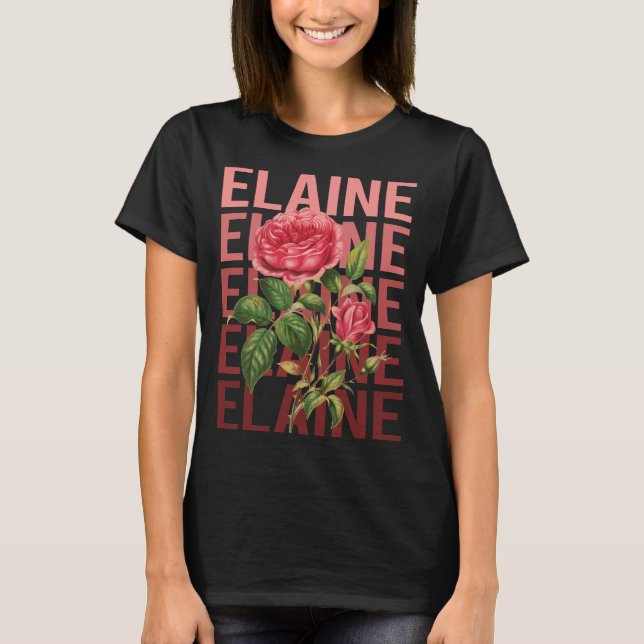 T-shirt Beaux Roses - Elaine Nom (Devant)