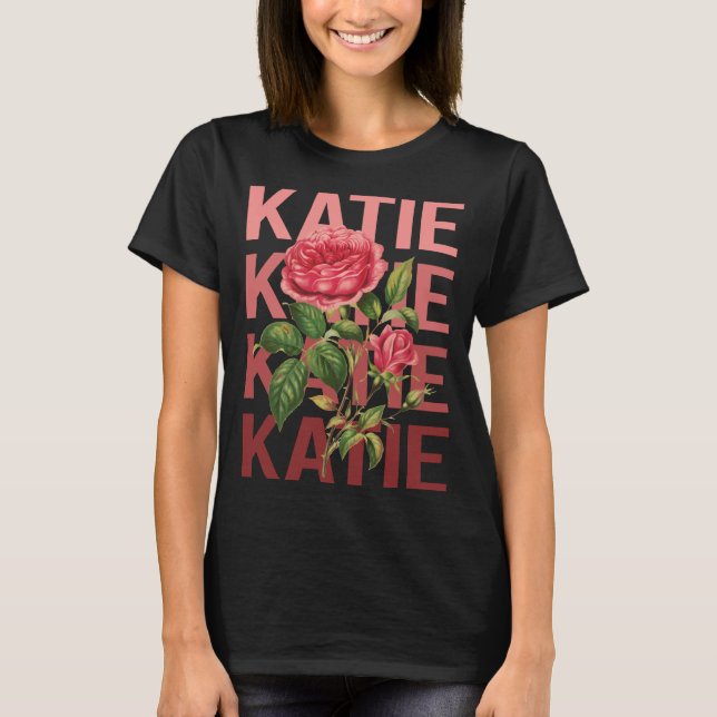 T-shirt Beaux Roses - Katie Name (Devant)