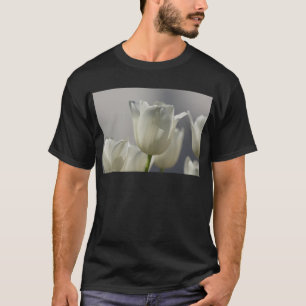 T-shirt Beaux Tulipes Blancs de Printemps