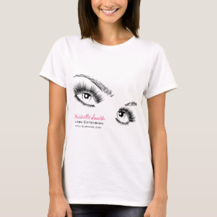 T-shirt Beaux yeux Longues cils Lash Extension