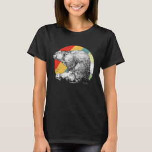 T-shirt Beaver Animaux Retro Vintage