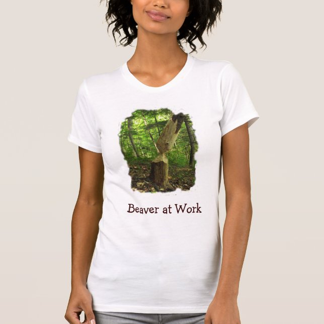 T-shirt Beaver au travail (Devant)