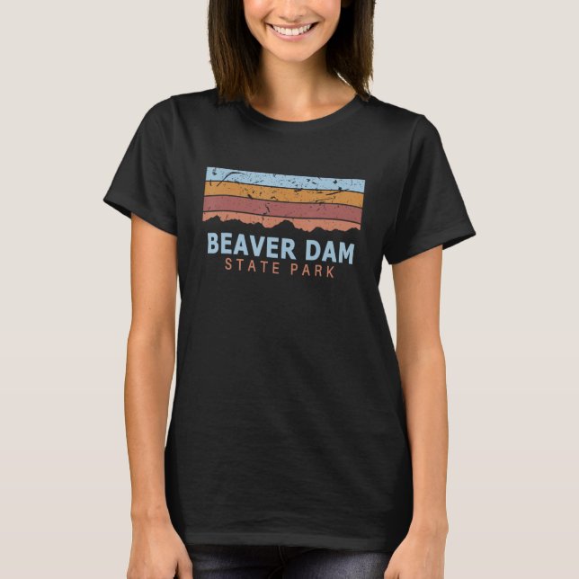 T-shirt Beaver Dam State Park Illinois Retro Cool (Devant)