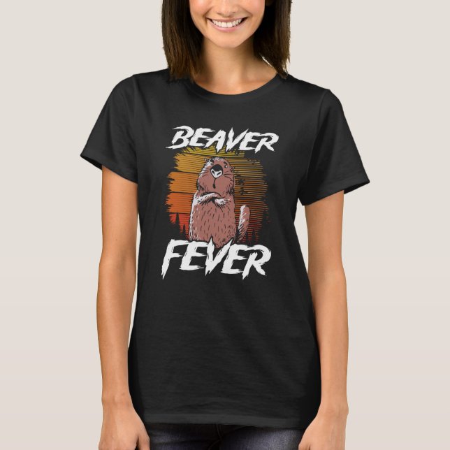 T-shirt Beaver Fièvre Arrière-plan Beaver (Devant)