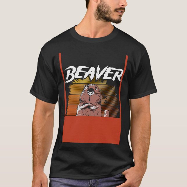 T-shirt Beaver Fièvre Arrière-plan Beaver (Devant)