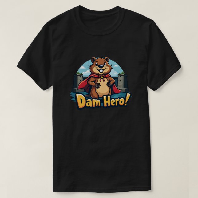 T-shirt Beaver Hero - Dam Hero ! (Design devant)