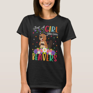 T-shirt Beaver Juste Une Fille Qui Aime Les Castors