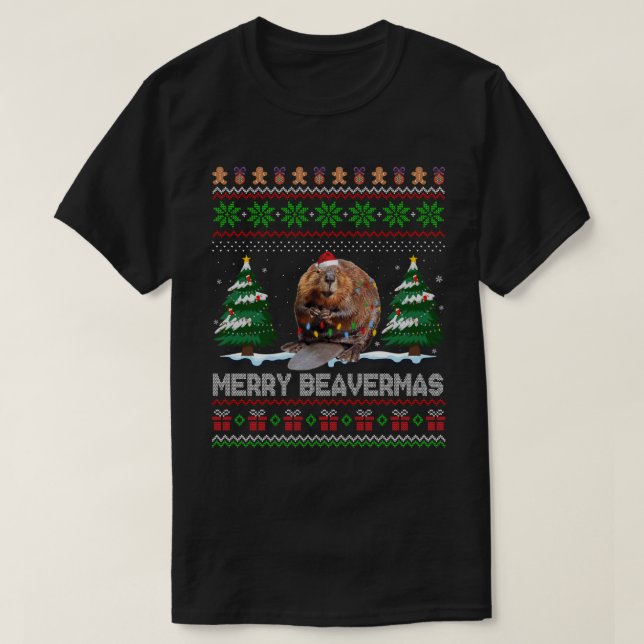 T-shirt Beaver Lover Noël Vilain Noël Vilain Noël Beaver S (Design devant)