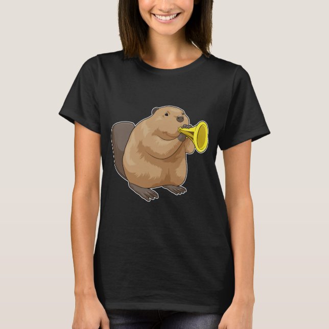 T-shirt Beaver Musicien Trumpet Music (Devant)