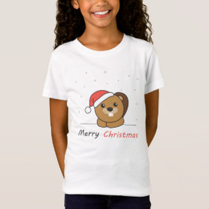 T-Shirt Beaver Noël Neige Hiver Animaux Castor