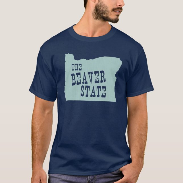 T-shirt Beaver State Oregon surnom Oregonian Webfoot (Devant)