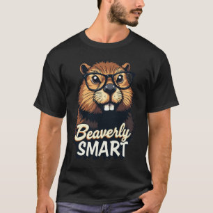 T-shirt Beaverly Smart - Drôle Castor avec lunettes Graphi