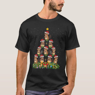 T-shirt Beavers Christmas Tree Gift Funny Christmas Beaver