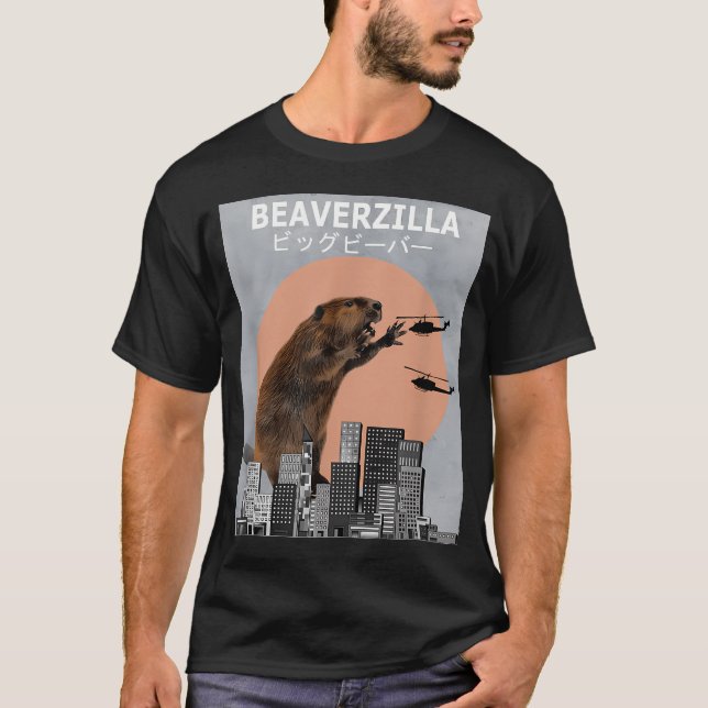 T-shirt Beaverzilla Castor Drôle (Devant)