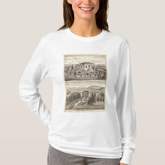 T-shirt Beazell, résidences anglaises, fermes (Devant)