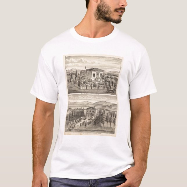 T-shirt Beazell, résidences anglaises, fermes (Devant)