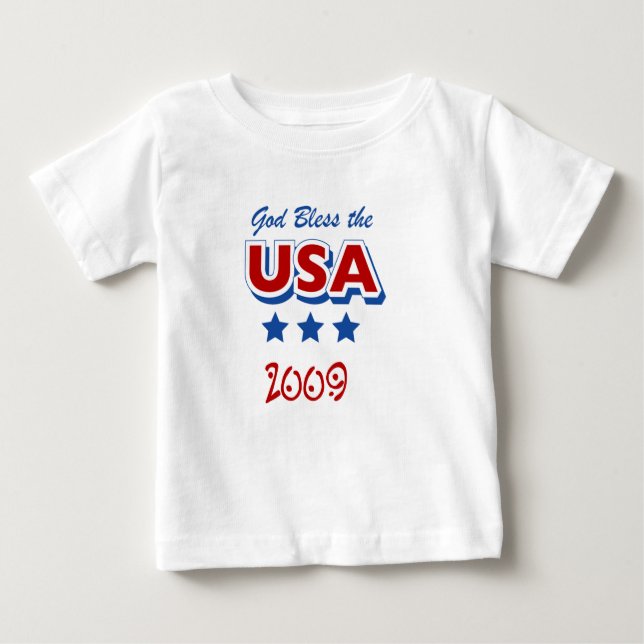 T-shirt bébé 2009 de God Bless USA (Devant)