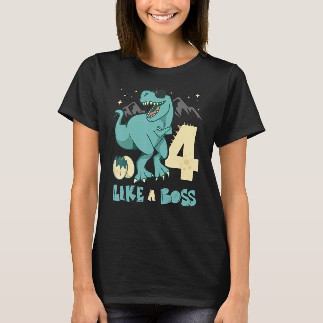 T-shirt Bébé 4e anniversaire garçon fille 4 ans comme un p (Devant)