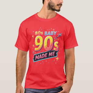 T-shirt Bébé 90 m'a fait 90 Retro Vintage 90 Party ami