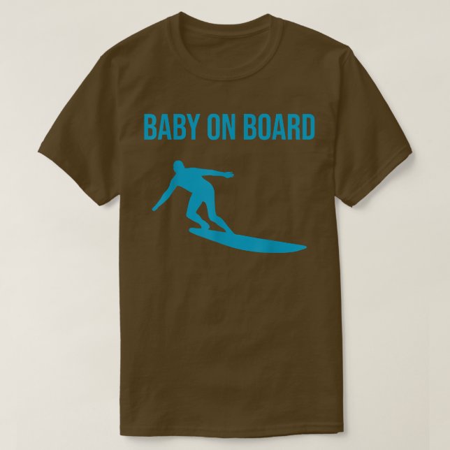 T-SHIRT BÉBÉ À BORD FAIRE-PART DE GROSSESSE SURFER (Design devant)