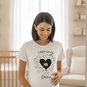 T-shirt Bébé à venir bientôt Maman enceinte adorable