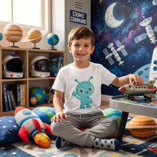 T-shirt Bébé Alien Espace Monstre Mignon