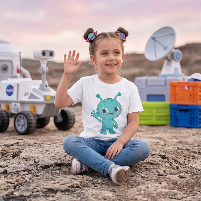 T-shirt Bébé Alien Espace Monstre Mignon (Créateur téléchargé)