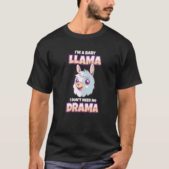 T-shirt Bébé Alpaga Bébé Lama Sans Drame (Devant)