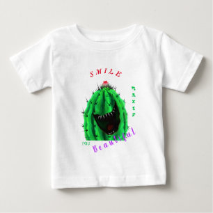 T-shirt bébé amusant avec Happy Cactus - Smile