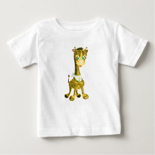 T-shirt bébé amusant avec une joyeuse Giraffe bébé