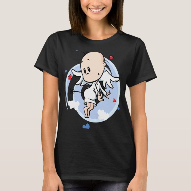 T-SHIRT BÉBÉ AMUSANT BÉBÉ BÉBÉ ANGE STUCK AVEC UNE FLÈCHE  (Devant)